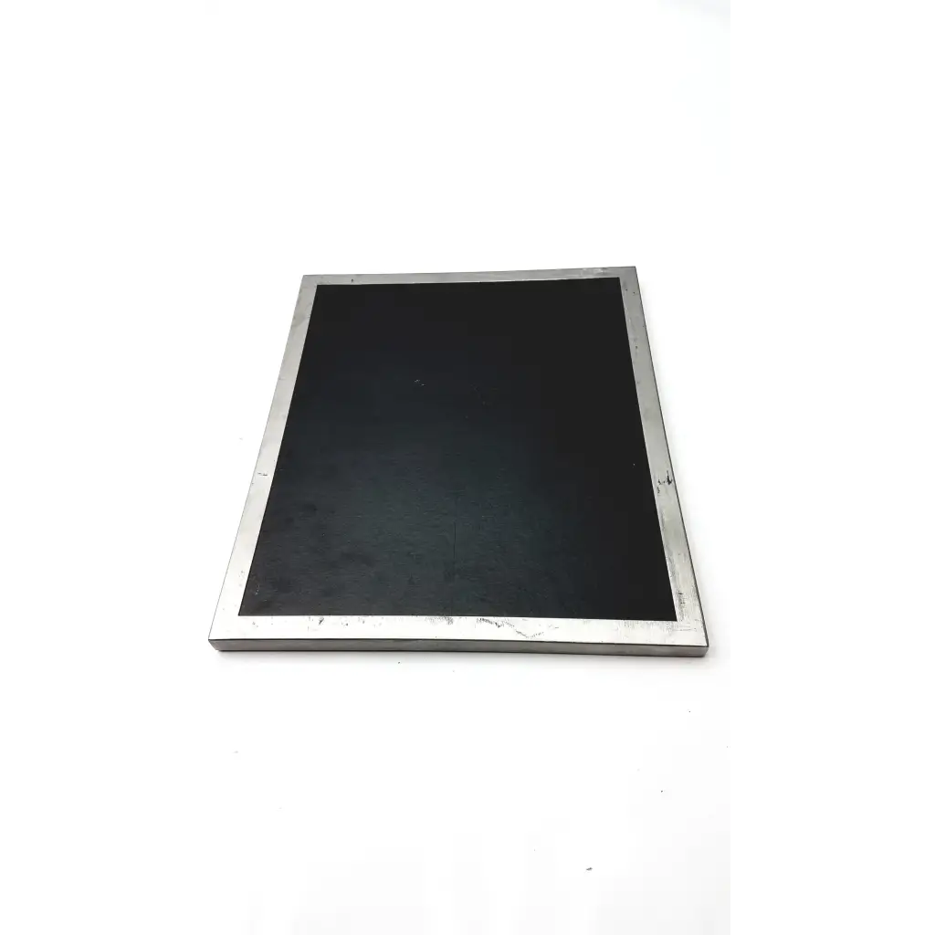 Silver-framed monitor with black screen shown with spectroline 10x12 radiographic 10x12 radiographic cassette product