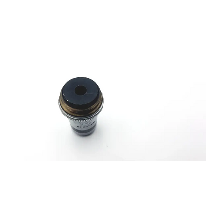 Black and silver Spencer 100X N.A 1.25 dil 1mm microscope objective lense with threaded metal body for precise microscopy