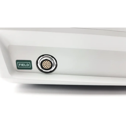 White plastic St Jude Medical H702475 EnSite Precision link sensor with circular multi-pin connector and green field label