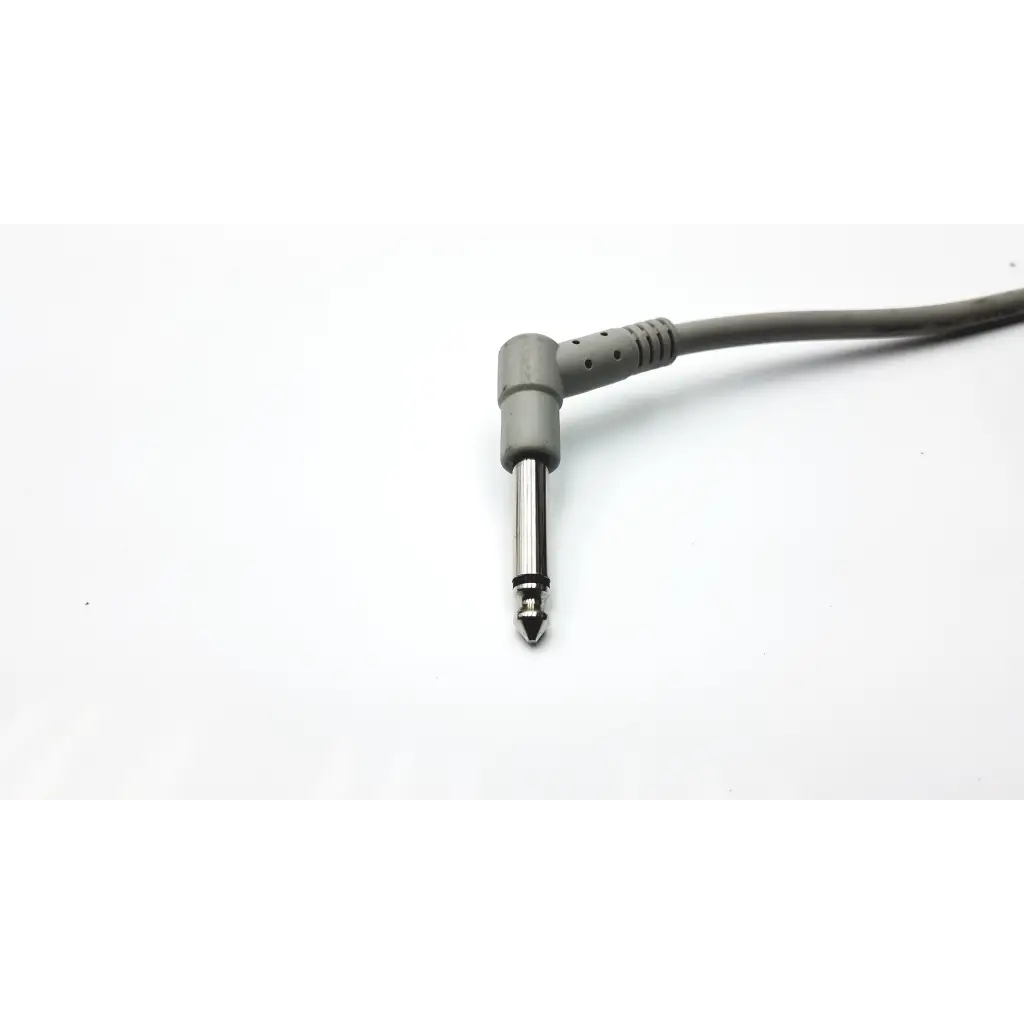 Gray angled guitar cable connector with metallic plug for stanley classic check 72020 audio connection