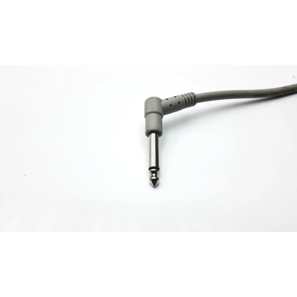 Gray angled guitar cable connector with metallic plug for stanley classic check 72020 audio connection