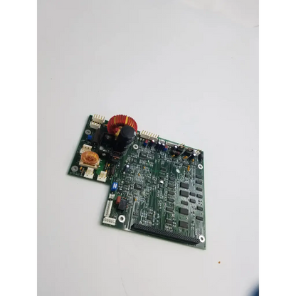 Green star medical distribution board circuit board with orange toroidal inductors and black integrated circuits