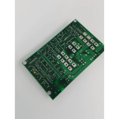 Green rectangular star medical technologies pcb converter board with silver solder pads and white component areas