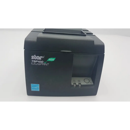 Black star tsp100 future prnt thermal receipt printer with sleek compact design and silver control panel