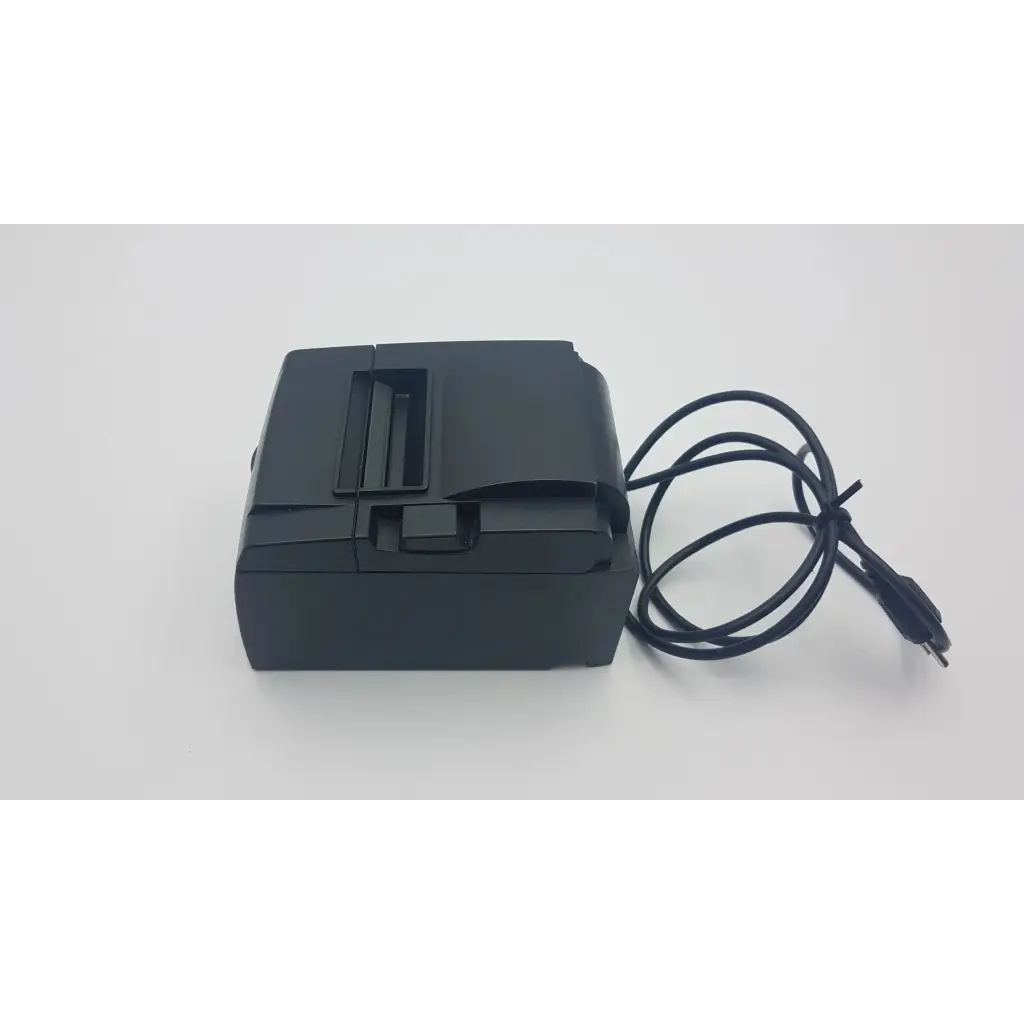 Black plastic star tsp100 future prnt thermal receipt printer with coiled power cable for efficient printing