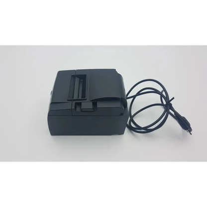 Black plastic star tsp100 future prnt thermal receipt printer with coiled power cable for efficient printing