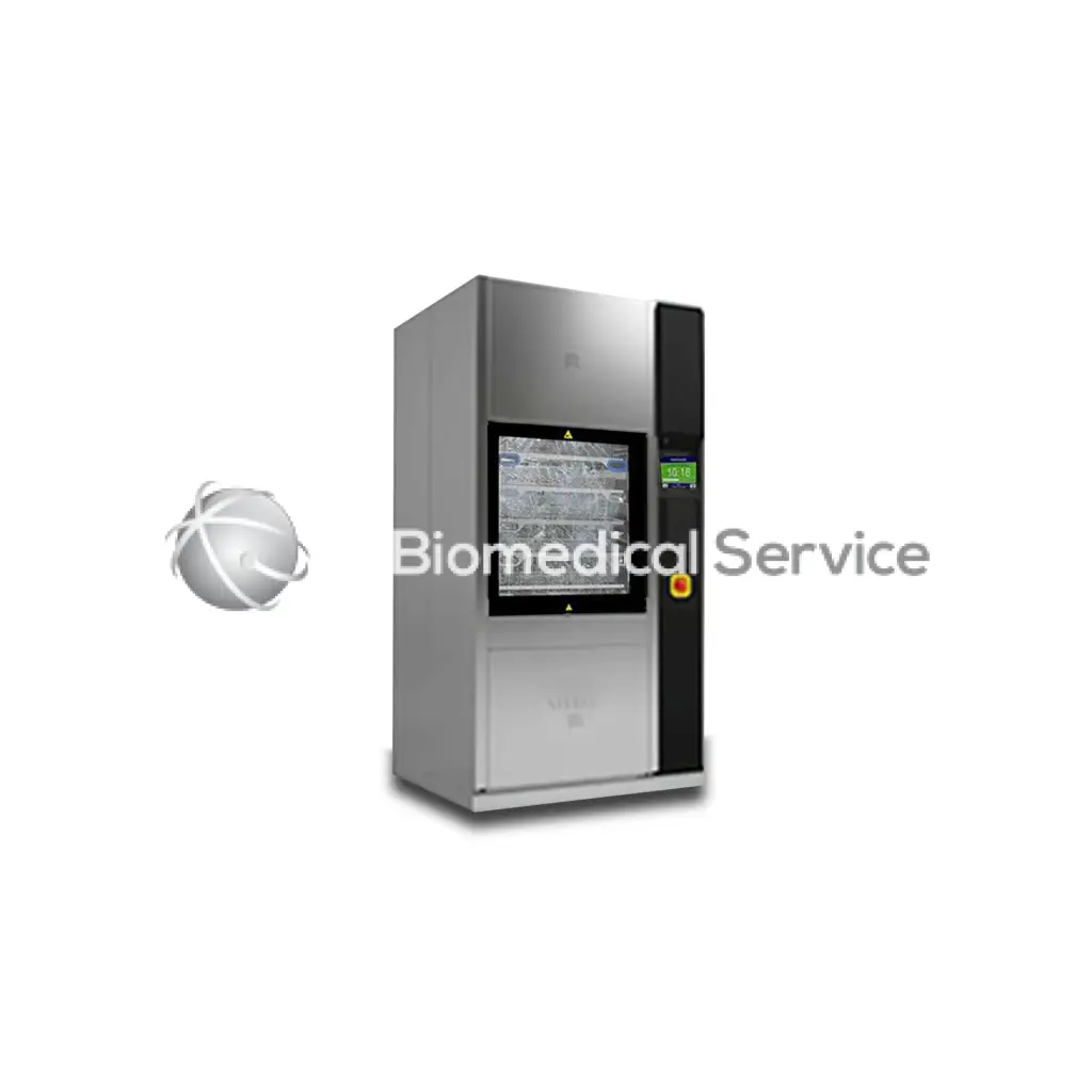 Steris Amsco 7053L silver stainless steel medical sterilization unit with digital display and control panel