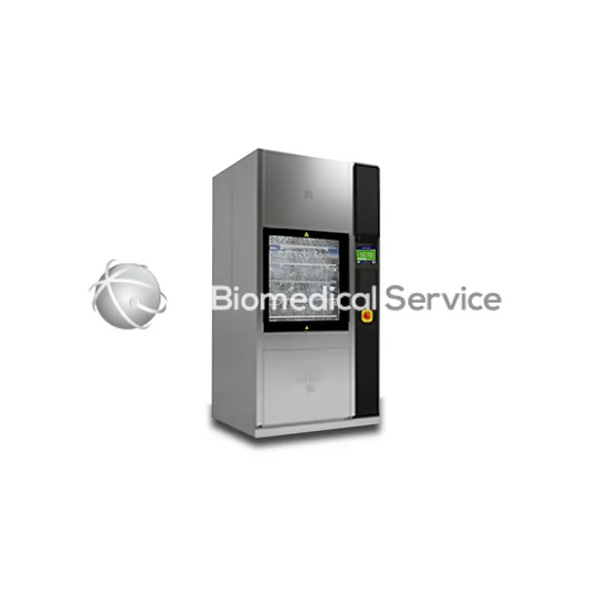 Steris Amsco 7053L silver stainless steel medical sterilization unit with digital display and control panel