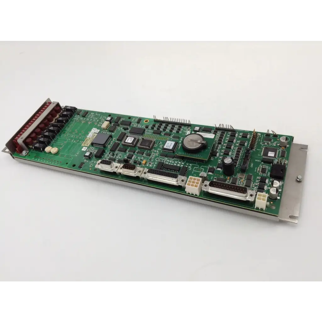 Green printed circuit board with electronic components for steris erie amsco sterilizer 384k rex pcb control board