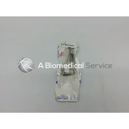 Sterrad chemical indicator sterile metallic surgical stapler in clear plastic packaging with printed labeling