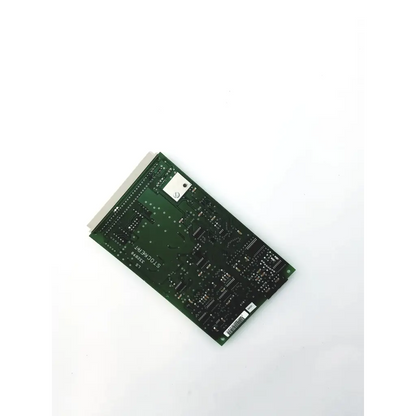 Green rectangular stockert 332b98 control board with silver soldered components and white connector on one side