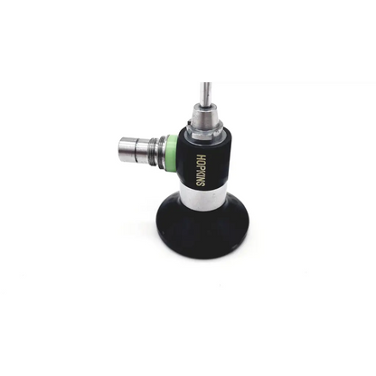 Black and silver hopkins Storz 27023 a 0° uretero-renoscope da24-22 with green accent ring for precise urology use