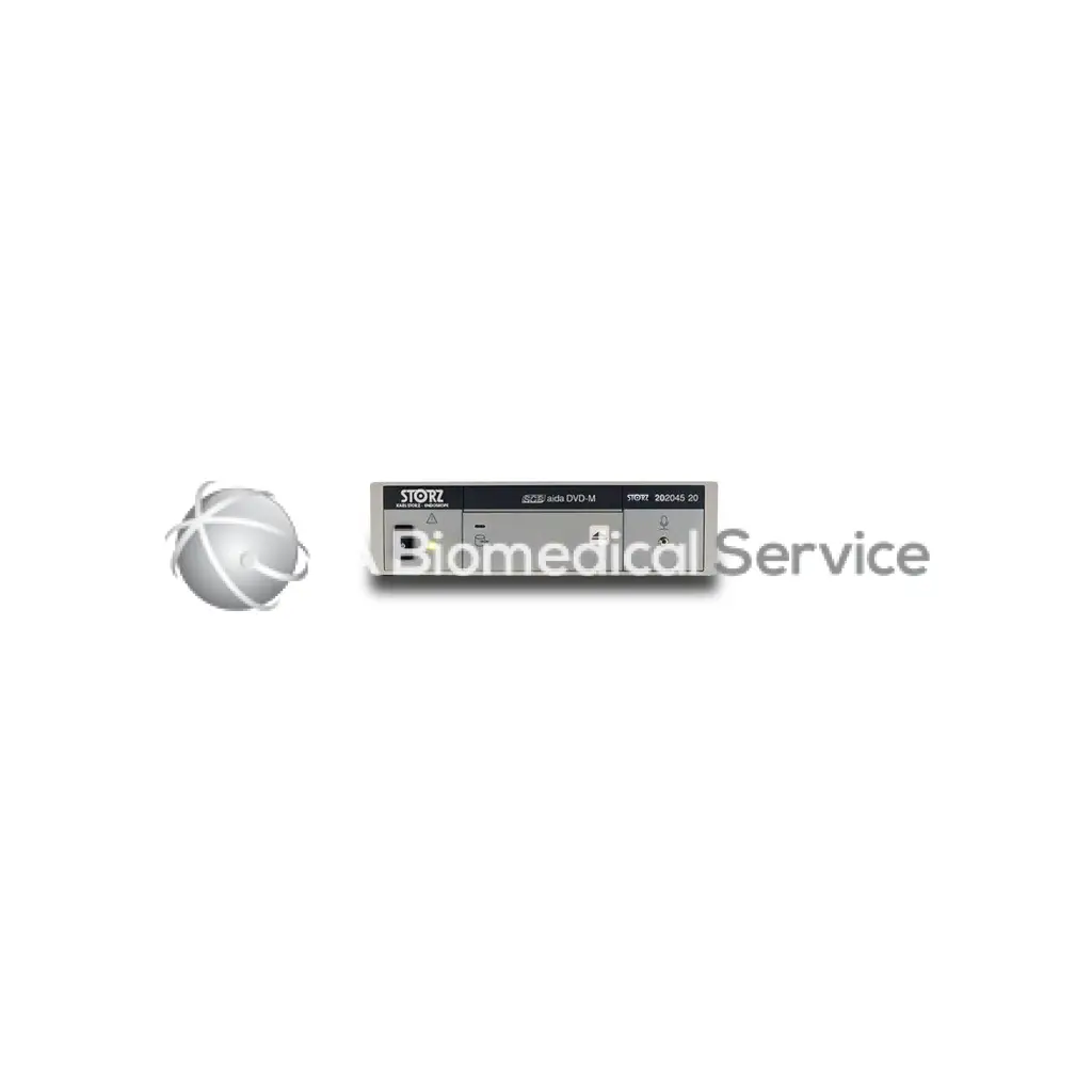 Silver storz g2s video dvd-m surgical recording device with sleek rectangular design and black control panel in storz c-mac 8401