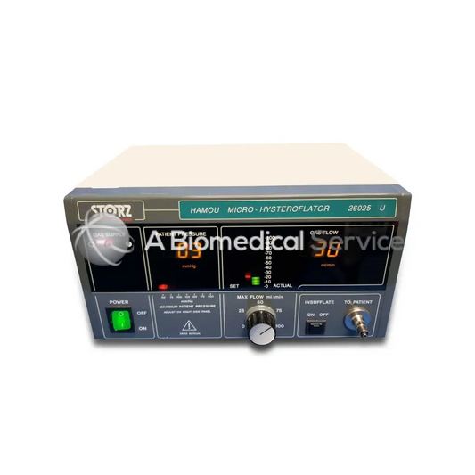 Storz hamou micro-hysteroflator 26025 u medical device with digital display and control knobs in white casing