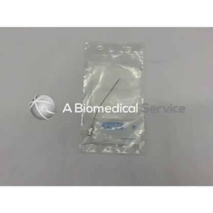 A sterile clear plastic package containing a single metallic storz n1703 11b suction tip with a fine pointed threaded shaft