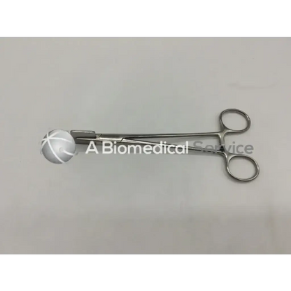 Silver storz surgical n1705 ent sheehy fascia press forceps with rounded textured tip and circular finger loops