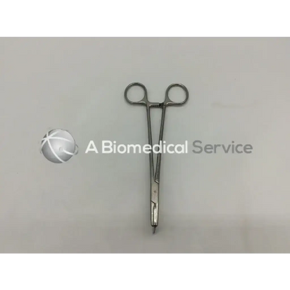 Stainless steel storz surgical n1705 ent sheehy fascia press clamp with rounded handles and pointed tip for precision use