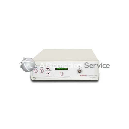 White rectangular stryker 1086 hd high definition current medical device with digital display and control buttons for camera system