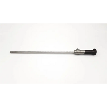 Stryker 10mm 0° endoscope with sleek metallic silver shaft and black ergonomic handle for precise surgical use
