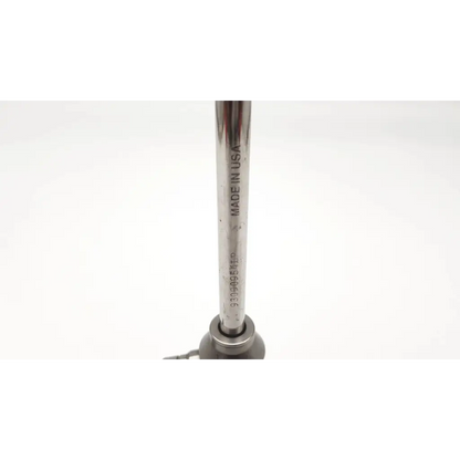 A sleek metallic stryker 10mm 0° endoscope with polished chrome finish and engraved made in usa markings