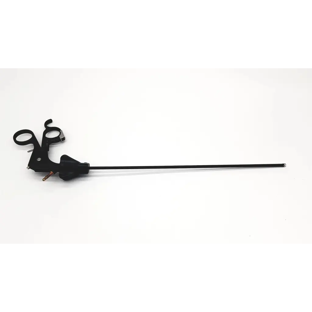Black surgical scissors with long ergonomic handle designed for precision use in stryker 134 degrees autoclave da46-10