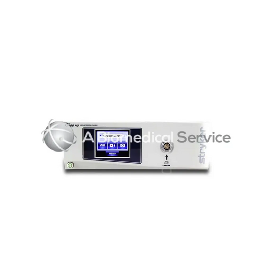 White stryker 1488 hd camera system with endoscopic camera, digital display screen, and control buttons