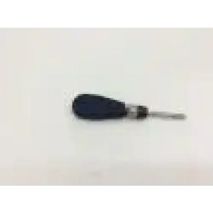 Black rubber-handled long hex driver with metallic shaft for orthopedic use from stryker tibial system