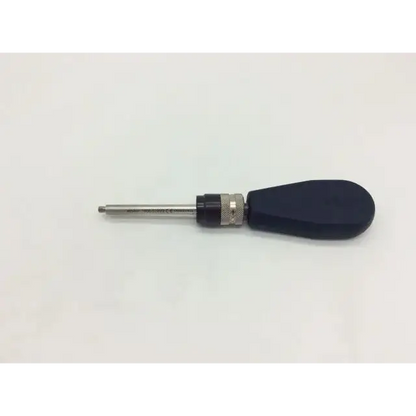 Black ergonomic handle long hex driver with metallic shaft and textured grip for stryker 1806-0232 tibial system