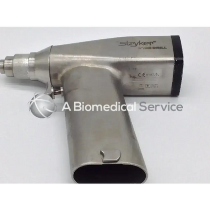 Stryker 2102 drill orthopedic trauma with metallic silver body and black accents for orthopedic trauma use