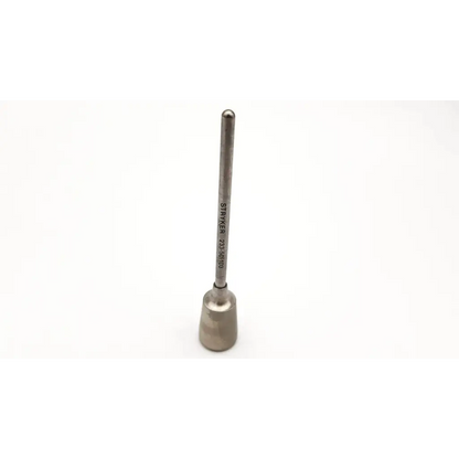 Silver-colored metal meniscus suture instrument with cylindrical shaft marked stryker 235-9018 for precise suturing