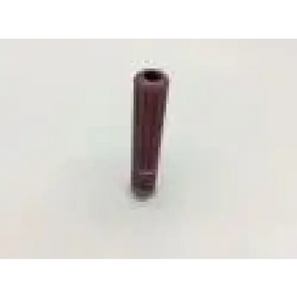 Dark brown cylindrical plastic acl instrument handle end piece with hollow center and ridged sides for handle end use