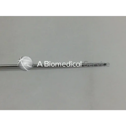 A sleek metallic stryker 234-500-225 threaded pin with a white spherical tip and engraved cross design for precision use