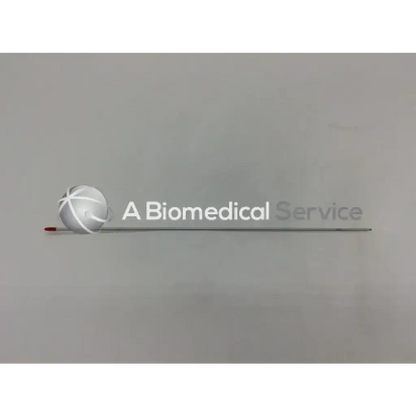 Silver spherical logo with intersecting lines mounted on metallic rod for stryker 234-500-225 threaded pin ad5-182