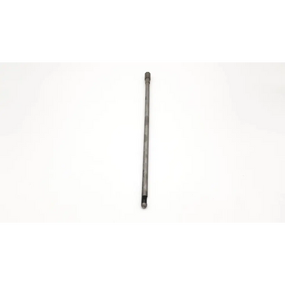 Gray metallic engine valve stem with threaded ends for strykeflow pool suction tip in the strykeflow pool system