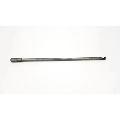 Gray metallic strykeflow pool suction tip with textured handle, curved tip, and engraved stryker brand markings