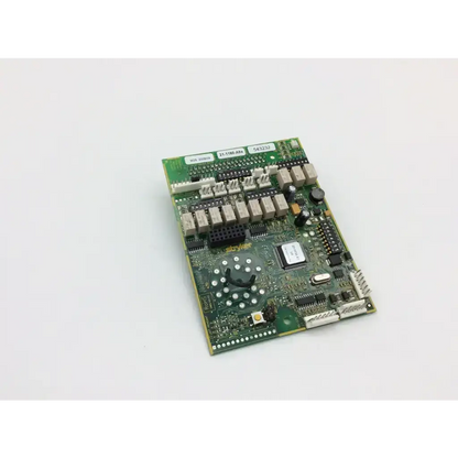 Green printed circuit board of stryker 27-1734 a1 u4 can room interface with white labeling and electronic components