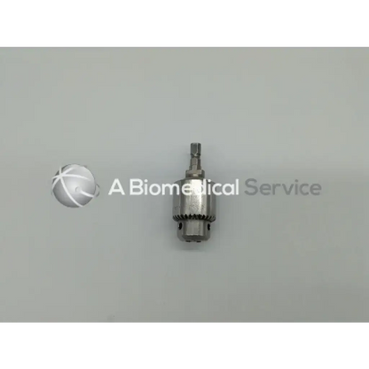 Silver metallic jacobs drill chuck with hexagonal drive and threaded chuck for reamer stem attachment use