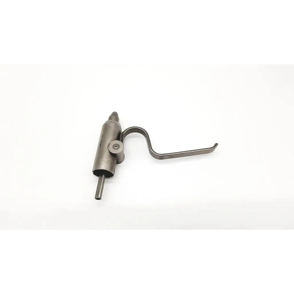Gray metallic orthopedic pin driver attachment with curved handle and cylindrical body for stryker 296-80-125