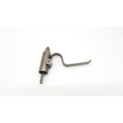 Gray metallic orthopedic pin driver attachment with curved handle and cylindrical body for stryker 296-80-125