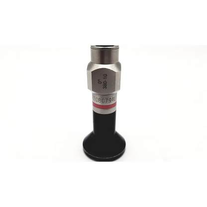 Stryker silver metallic 0 degree 10mm laparoscope with black base and red stripe for laparoscope medical healthcare use