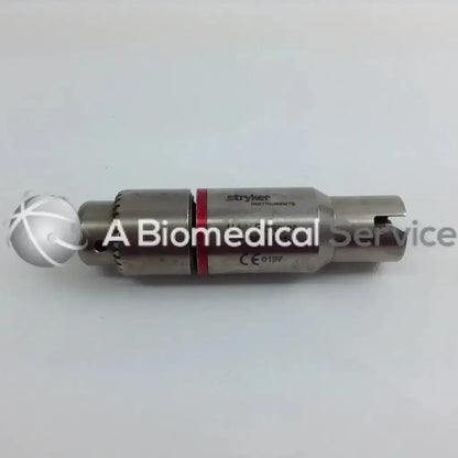 Stryker 4505 system 8 cordless driver set with metallic body, red accent band, spherical end, and aesculap case
