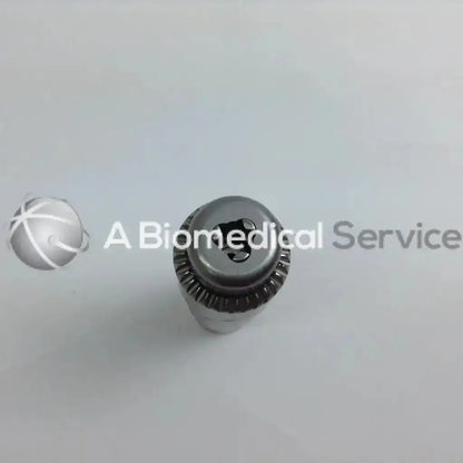 Silver metallic surgical drill bit with textured body and keyway for secure attachment in stryker cordless driver set with aesculap case