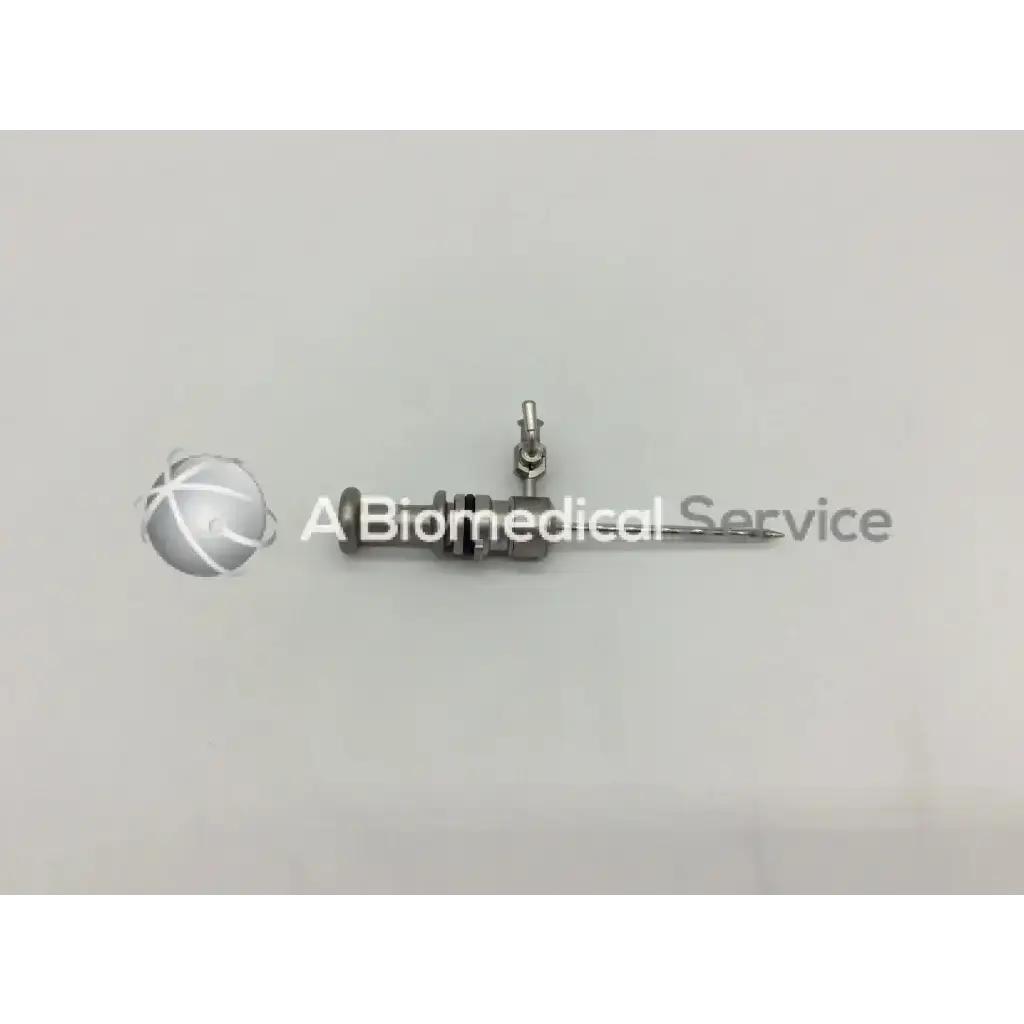Silver stryker 502-344-530 cannula with threaded shaft and fine needle tip prefibered tube compatible instrument