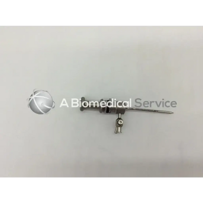 Silver stryker 502-344-530 surgical cannula with slender shaft and articulated joint prefibered tube compatible