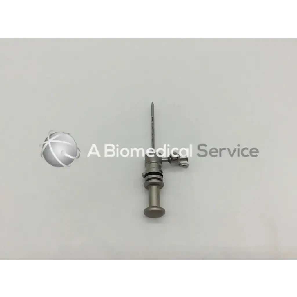 Silver surgical needle guide with threaded shaft and adjustable mechanism prefibered tube compatible by stryker