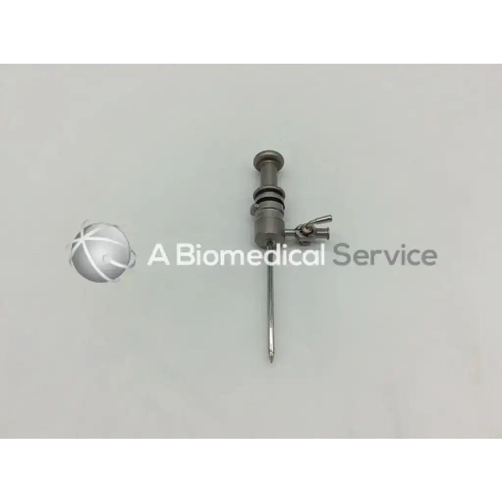 Stainless steel stryker 502-344-530 cannula with slender needle tip and knobs prefibered tube compatible instrument
