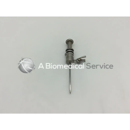 Stainless steel stryker 502-344-530 cannula with slender needle tip and knobs prefibered tube compatible instrument
