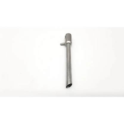 Silver metallic stryker 6.0mm cannula fits green burs with cylindrical body, threaded end cap, and small lever attachment