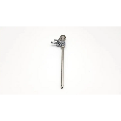 Silver surgical endoscope with slender metallic shaft and articulated knobs in stryker 747-031-530 cannula single valve