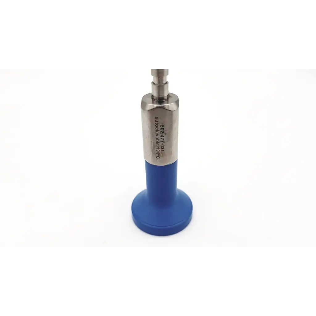 Blue rubber base with metallic cylindrical shaft engraved with s0247-3a1 auicobraviser g.c for stryker endoscopy 30° 4mm autoclave